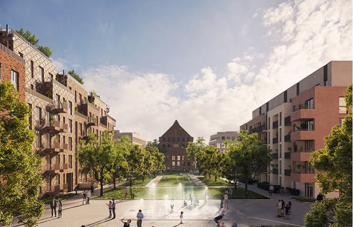 2023 soll im Düsseldorfer Quartier maxfrei ein Projekt für Student Living aufmachen. Bild: INTERBODEN/HAMBURG TEAM/bloomimages