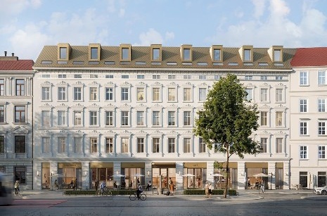 Rendering eines ehrgeschossigen Gebäudes